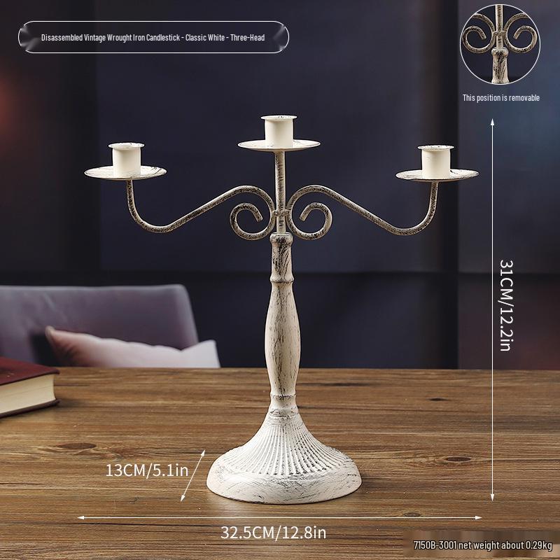Nordic Romantic Candlelight Dinner Table Decorations: Modern Minimalist Light Luxury Candlestick Ornaments