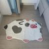 Alfombrillas de Suelo para Baño de Vaca Lindas de Dibujos Animados, Alfombrillas Antideslizantes y Absorbentes de Agua para Baño, Alfombras de Dormitorio, Decoración del Hogar