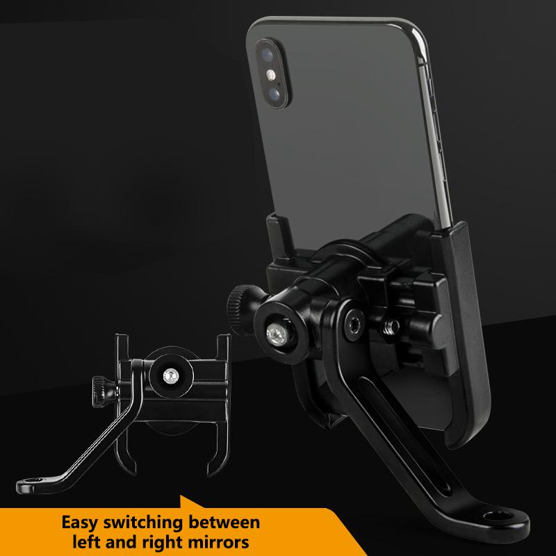 Aluminum Alloy Motorcycle Bike Mobile Phone Holder Gps Stand Holder Handlebar Phone Bracket Mounting Clip