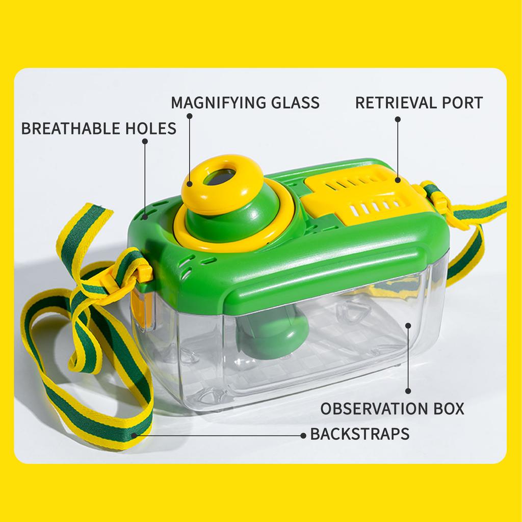 Color Box Packaging Outdoor Toy Adventure Insect Observation Box Rubber Watch Observation Clip  Magnifying Glass  Puzzle Early