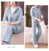 Brand Autumn/Winter Women's Plus Velvet Fashionable Hoodie Two-Piece Sportswear Suit