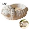 Small Object Holder Poodle Shaped Storage Organizer, 3D Print Decorative Ornament, Plastic White Figurine Container for Objects And Jewelry