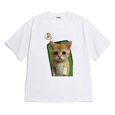 8Tonteuleogkeiseu [Short Sleeve T-Shirt - Cat Rescue] Unisex Oversized Fit