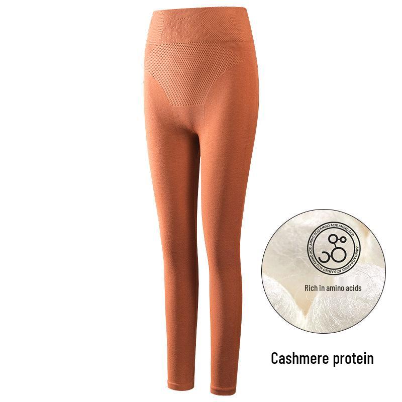 "Women's High-Waist Fleece-Lined Thermal Leggings for Autumn/Winter"