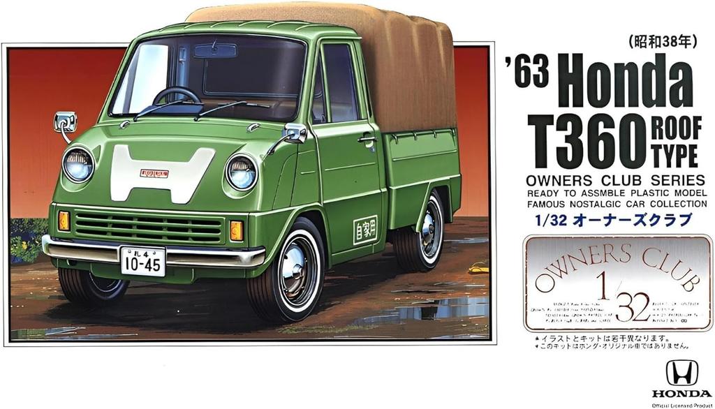 Micro Ace Club Honda T360 with convertible top Plastic Model Kit 46 1/32 Owner's '63 No.
