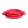 Food Grade Silicone Collapsible Colander, Foldable Fruit Vegetable Washing Basket, Heat Resistant Kitchen Strainer