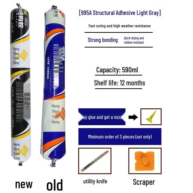 Weather-Resistant Black Silicone Sealant for Doors and Windows