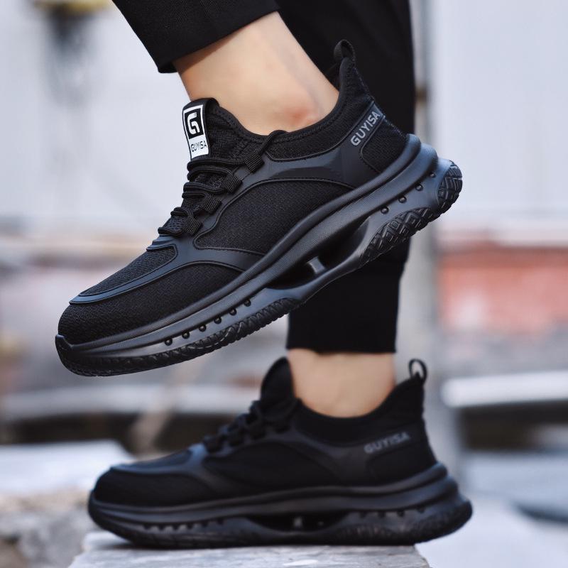 Pánská lehká bezpečnostní pracovní obuv s ocelovou špičkou - Odolná proti nárazu, Odolná proti propíchnutí, Celoroční pohodlí