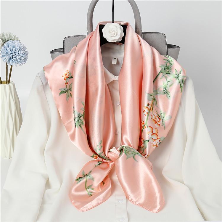 

Весна/лето Новый женский шелковый шарф 90 * 90 см Имитация шелкового твила квадратный шарф Модный принт большой квадратный шарф профессиональный шарф 90-90cm