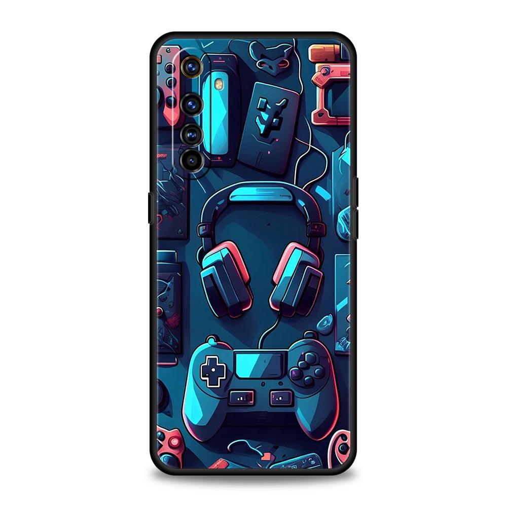 Game Controller Graphic Soft TPU For Realme 13 12 11 10 9 Pro Plus GT3 GT2 C21 C25 C35 C53 C55 C67 Pro 5G Phone Case Cover Capas