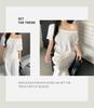 2026 Summer Plus Size Women's One-Shoulder T-Shirt - Slimming, Tummy Concealing, Pure Cotton, Versatile Casual Top