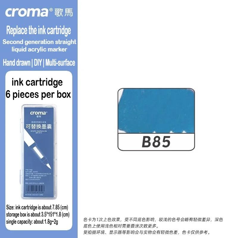 Croma 160/24 Color Replaceable Ink Refill Liquid Soft Tip Acrylic Marker Non Toxic Waterproof School Office Supplies Stationery