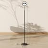 LED Floor Lamp With Remote Control Rotatable Head Brightness And Temperature Adjustment Black