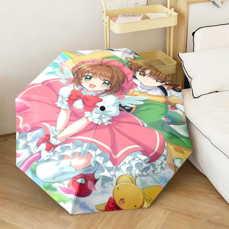 1PC Sakura Kinomoto Automatic Umbrella - Suitable Travel Outdoor Portable Umbrella Birthday Gift Daily Essentials