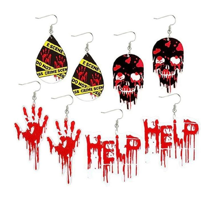 Halloween Ear Jewelry Halloween Ear Adornments Acrylic Halloween Earrings