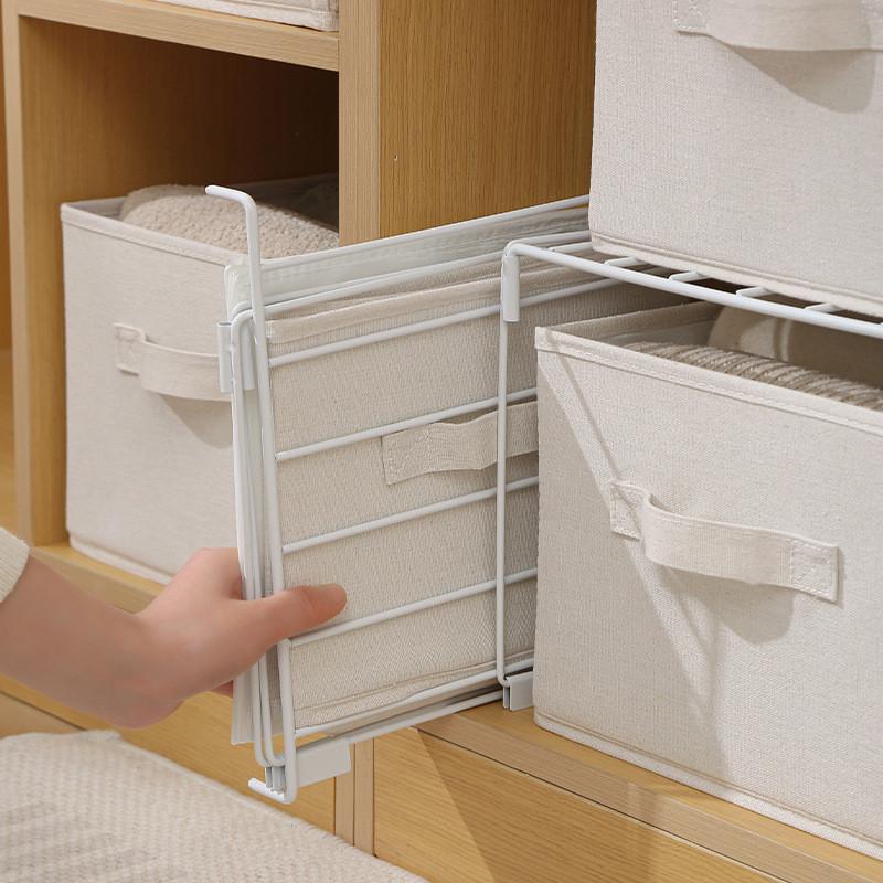 Cotton Linen Foldable Clothes Storage Box With Stackable Design For Bedroom And Closet Organization