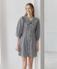 Bember Lace Collar Puff Sleeve Dress_Navy