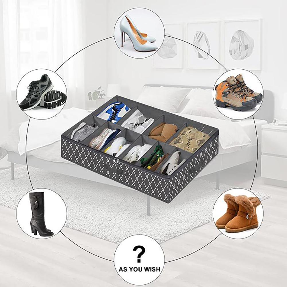 Shoe Clothing Organizer Under Bed Non-woven Storage Finishing Bag Foldable Storage Containers Box