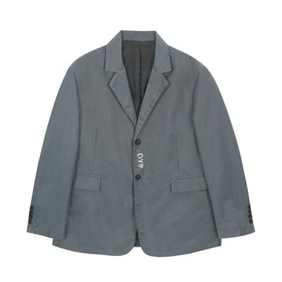 Openyard(Oy) Metal Logo Nylon Blazer - Dark Grey