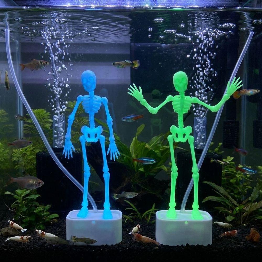 Glow In Dark Dancing Skeleton Aquarium Bubbler  Aquariums Enthusiasts