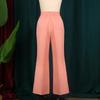 Women White Pants High Waist Elegant Wide Leg Trousers with Elastic Casual Office Business Outfit for Ladies