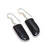 Natural Black Onyx Gemstone 925 Sterling Silver Jewelry Earring 1.65" AE-12075