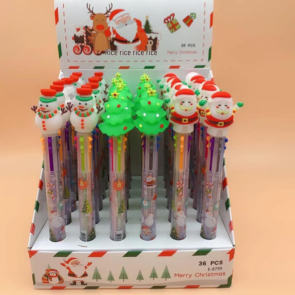 Christmas Stationery Gift Set: Notebook, Multi-Color Pen & Gel Pens for Primary Students.
