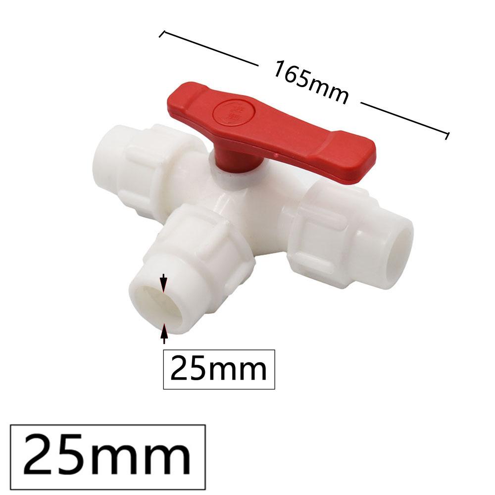20/25/32/40/50/63mm PE Tube Connector Fitting Tee Water Splitter Tap Coupler Quick Valve Irrigation Plumbing Coupler