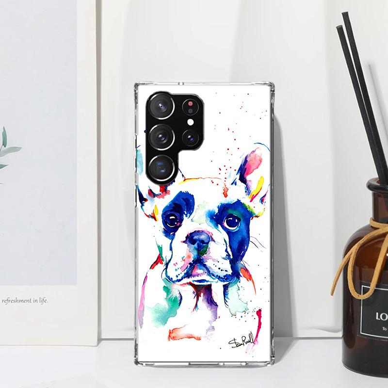 French Bulldog Dog Pug Phone Case For Samsung Galaxy S26 S25 Edge S24 FE S23 S22 Ultra S21 Plus S20 + Art Fundas Back Cover Gala