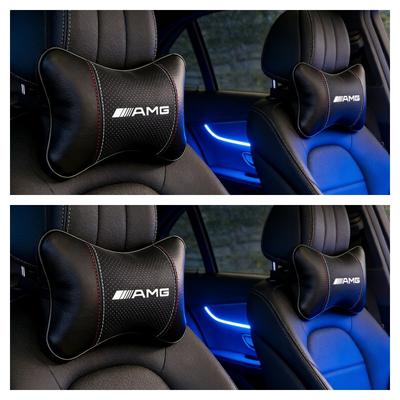 ZLLB1 AMG Auto Voor Mercedes Benz AMG W203 W206 W220 W205 W211 W212...Bandenventiel.Hoofdsteun/Lendesteun Auto Nekkussen Taillekussen..