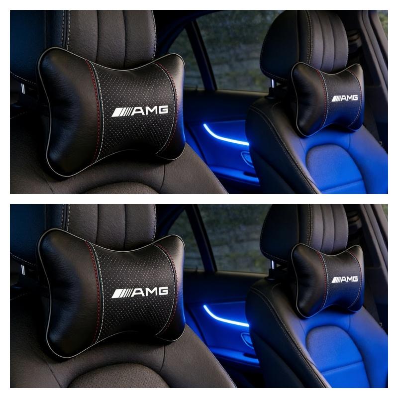 ZLLB1 AMG Car For Mercedes Benz AMG W203 W206 W220 W205 W211 W212...TireValve.Headrest/Lumbar Support Auto Neck Pillow Waist Cushion..