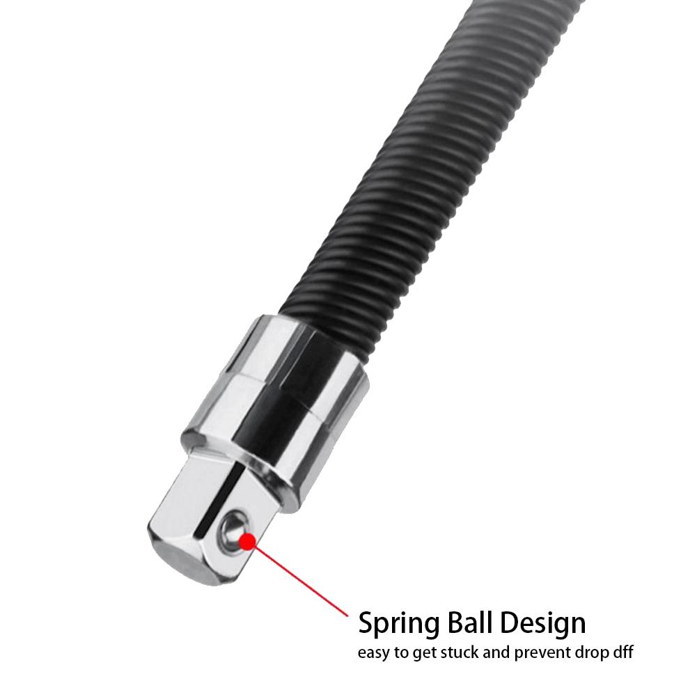 2pcs 1/4 1/2 Drive Socket Adapter Flexible Shaft Sleeve Converter Extension Bars Extension Rod Electric Wrench Accessories