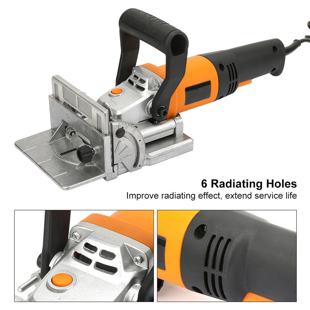 760W Electric Wood Biscuit Joiner Woodworking Tenoning Machine Groover