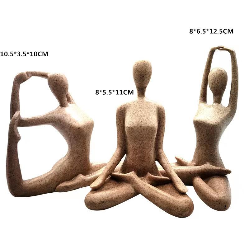

Простые украшения для йоги Абстрактные поделки из смолы Главная Гостиная Винный шкаф Студия йоги Спортивные фигурки Украшения