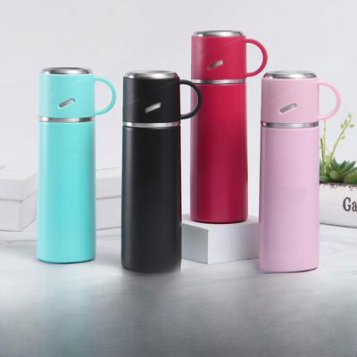 Stainless Steel 304 Vacuum Flask with A Dual-purpose Portable Water Cup for Men and Women Business Bullet Portable Gift Cups.