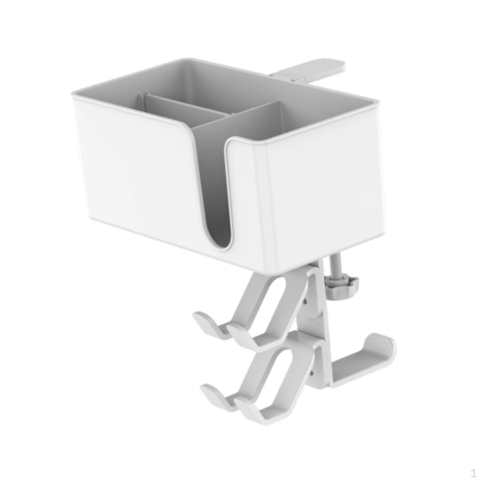 

5 in 1 Cup Holder for Desk with Phone Pen Storage And Headphone Hanger білий