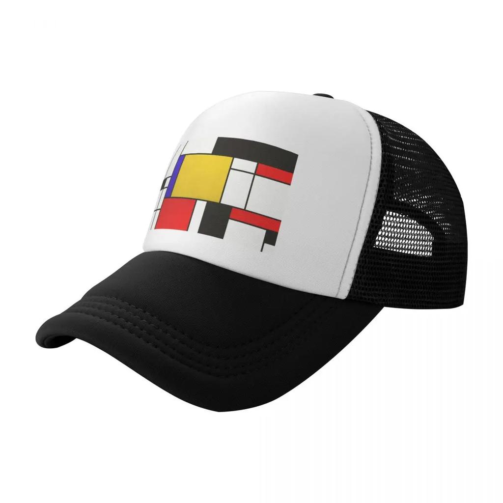 Mondrian Style Abstract Art Baseball Cap Snap Back Hat Unique hats Snapback Cap For Girls Mens