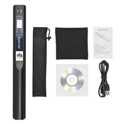Prenosný ručný prútikový bezdrôtový skener, veľkosť A4, 900 DPI, formát JPGPDF LCD displej s ochranou