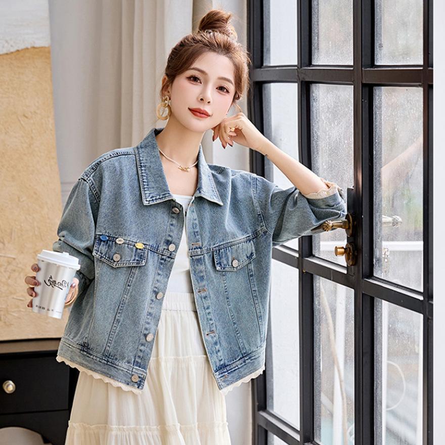 Denim Jacket Women's Spring and Autumn New Casual Versatile Short Spring Design Jacket