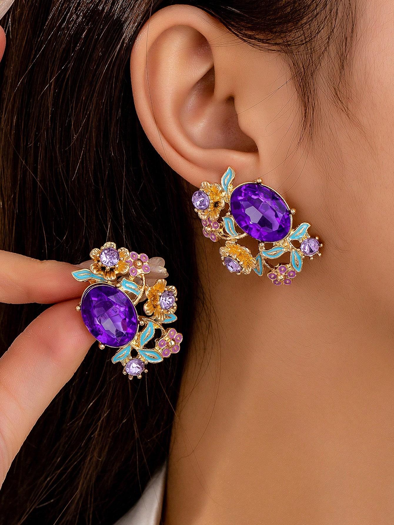 

Модные серьги-подвески для женщин фиолетовый