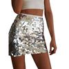 Sequin Slim Fit Short Skirt with Hip Wrap Sequin Silm Sheath Skirt