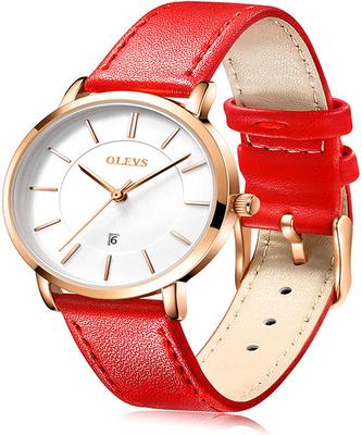 Stylish Women's Watch, Blue, Waterproof, Ultra-thin, Leather Strap, Analog, Small, Simple Dial, Easy To Read, Slim, Lightweight, for High School