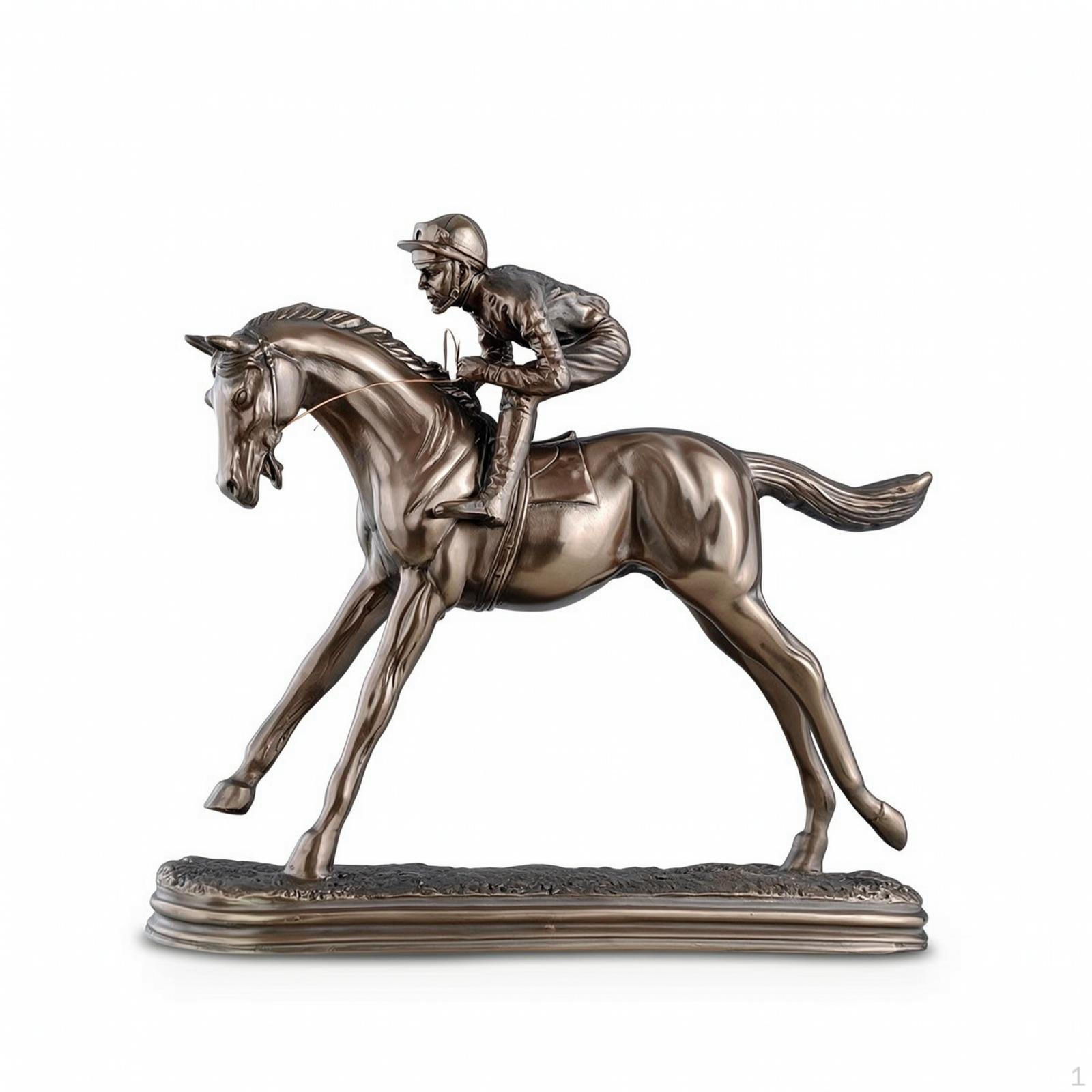 Horse Sculpture ColdCast Bronze Statue Lustrous Ornament for Art Collectors, Bookshelf,