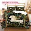 1PC Horse Bedding Quilt Set Quilt Cover Pillowcase Home Decoration Birthday Gift (1 * Duvet Cover + 2 * Pillowcase, Without Core)