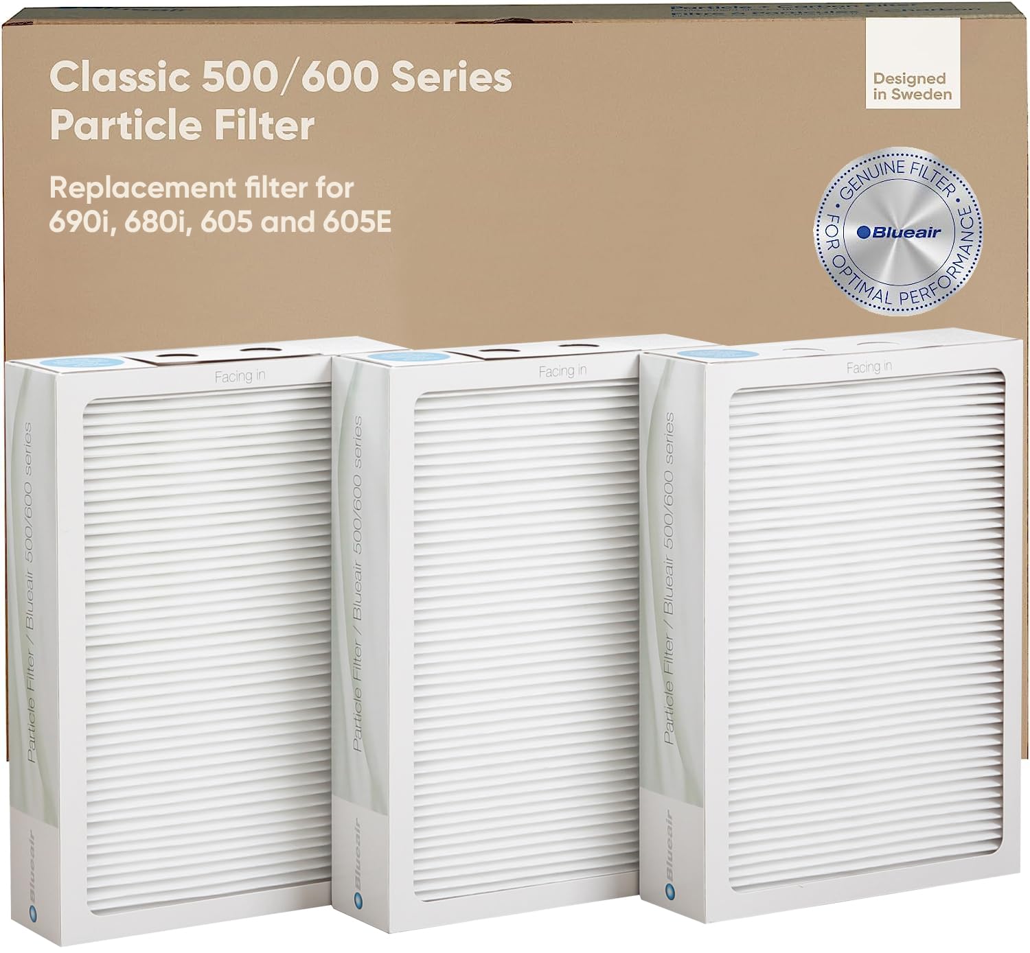 

Blue Air Replacement Dust Filter Classic 600 Series 680i 605 Air Purifier 100067 [Genuine Product] (690i / / / 650E) білий