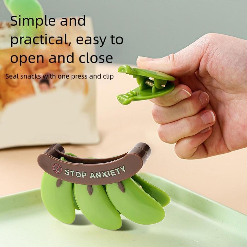 Magnetic Bag Clips Banana Shape Magnetic Clamp Refrigerator Airtight Chip Clips For Home Office Refrigerator Freezer Dorm Pantry