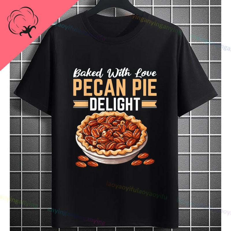 Unisex Funny Who Ate Half of The Chocolate Pecan Pie Graphic TShirt Round Neck 100 Cotton Shortsleeve Casual Outdoor Tshirt