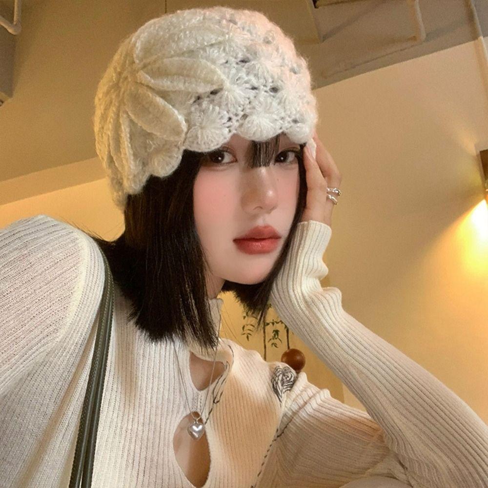 Bohemian Style Beanies Hat Thin Weave Cap Fashion Hollow Out Knitted Hat  Apparel Accessories