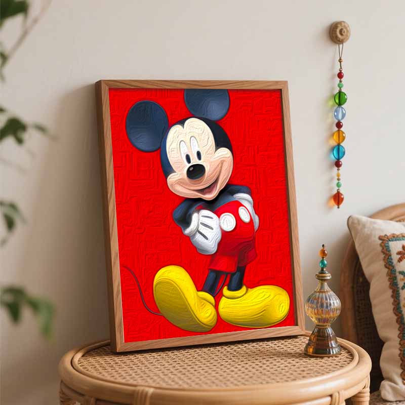 Disney Paint By Number Kit Mickey Mouse Art Drawing Canvas DIY Picture Home Decor Supplies For Adults Bedroom Wall Living Room Gift