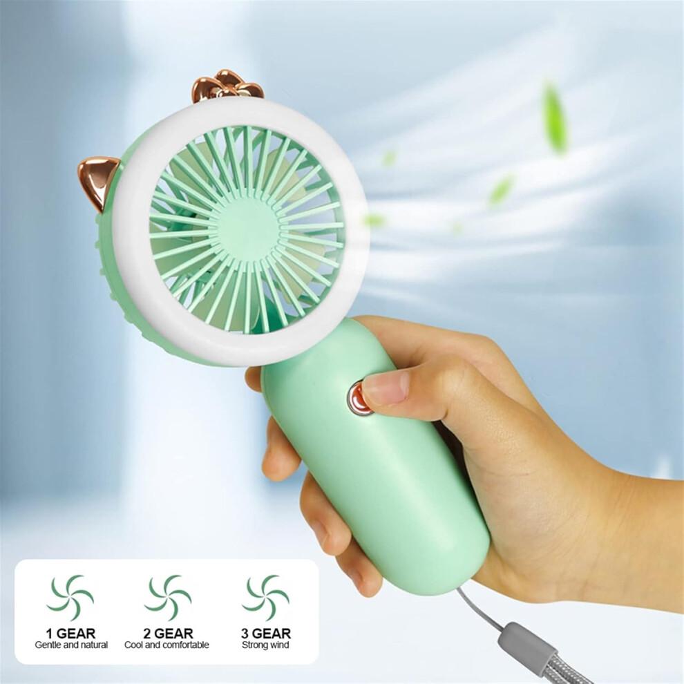 Mini Handheld Fan Handheld Mini Fan USB Rechargeable Cooling Fans Cute